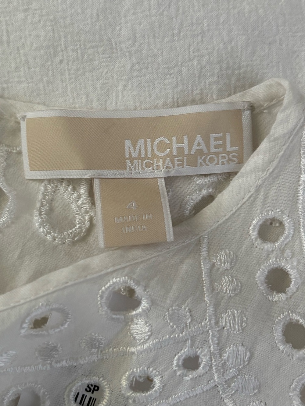 Michael Kors White Eyelet Cotton Dress NWT - Picture 2 of 16
